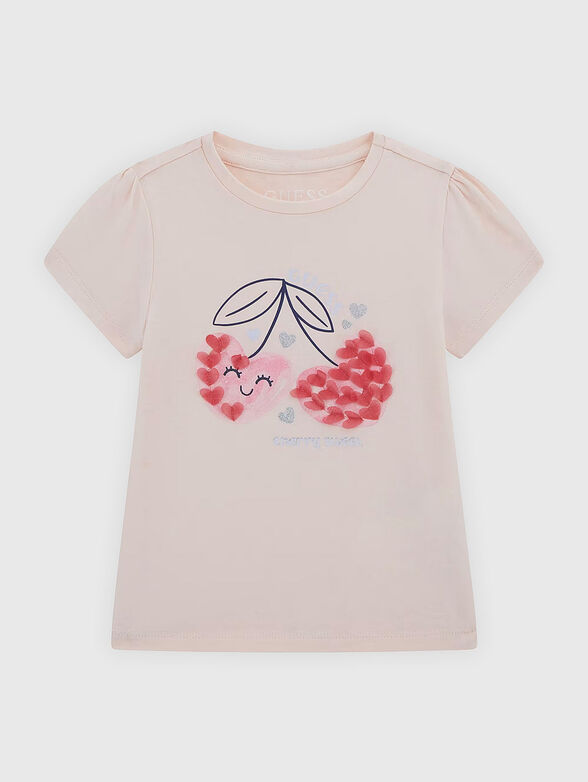 Cotton T-shirt with logo print - 1