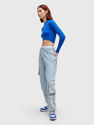 GAIO_B blue cargo jeans - 5