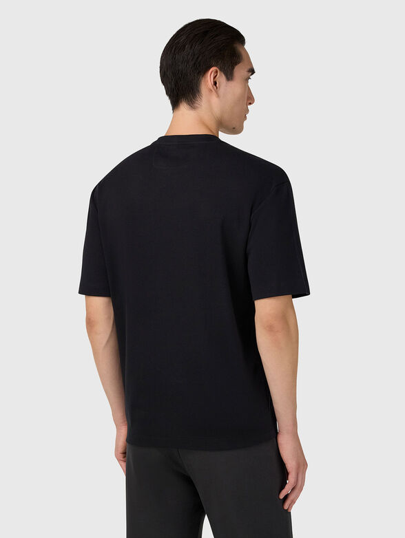 Cotton T-shirt with contrasting logo detail  - 3