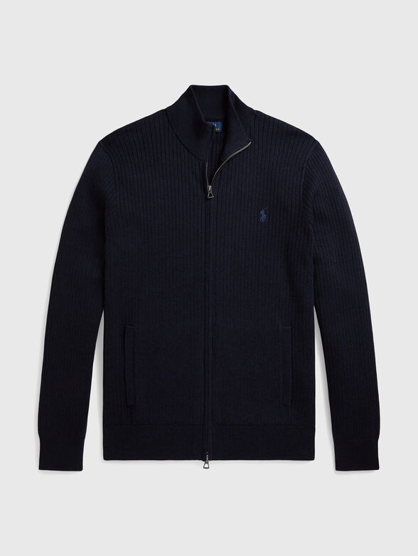 Cotton cardigan with zip - 1