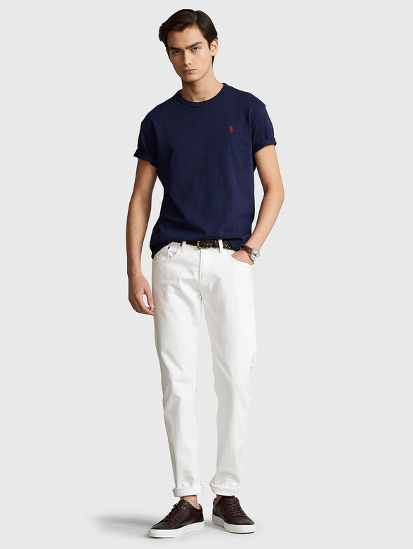 Cotton T-shirt with contrasting logo embroidery - 2