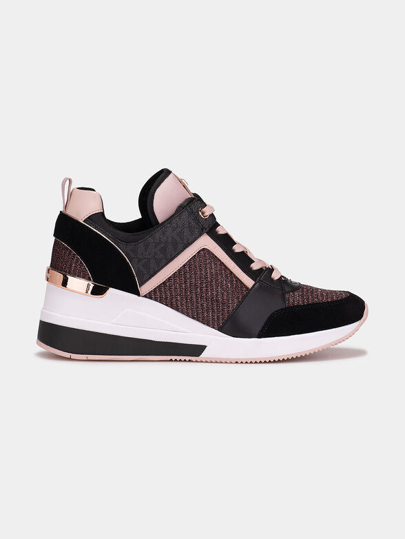 GEORGIE sneakers with shiny threads in rose gold - 1