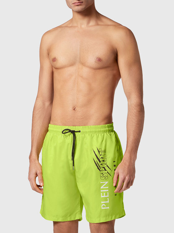 Beach shorts with logo print - 1