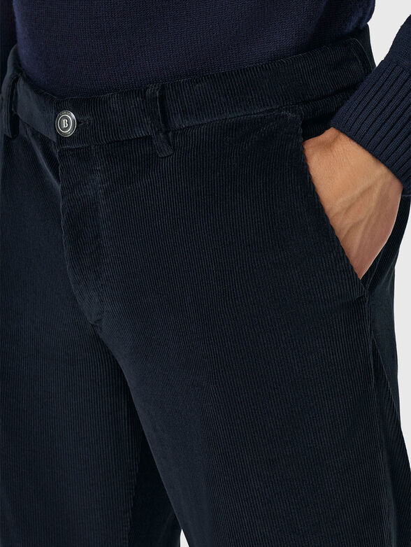 Dark blue corduroy pants - 3