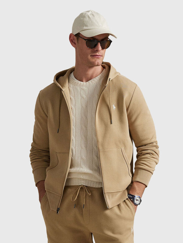 Hooded sweatshirt with zip - 1