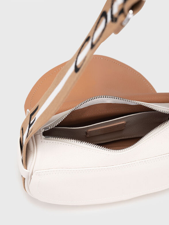 Leather crossbody bag with logo - 6