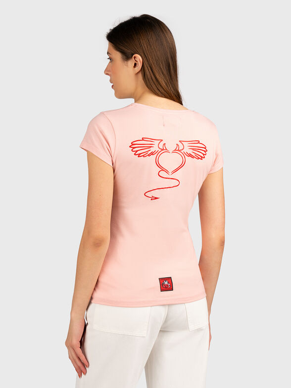 TSL076 pale pink T-shirt with print - 2