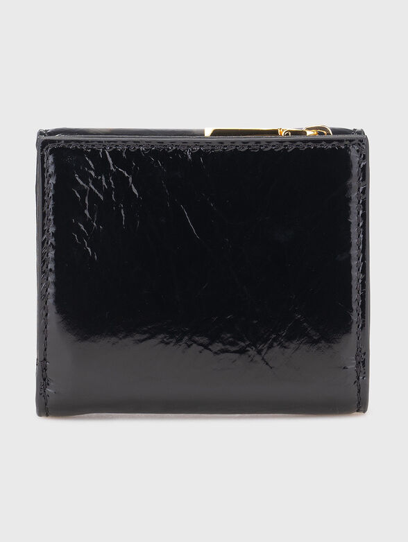 Leather wallet with gold detail - 2