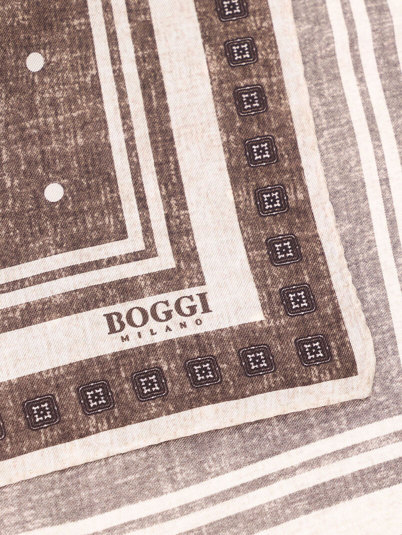 Silk pocket square with print - 3