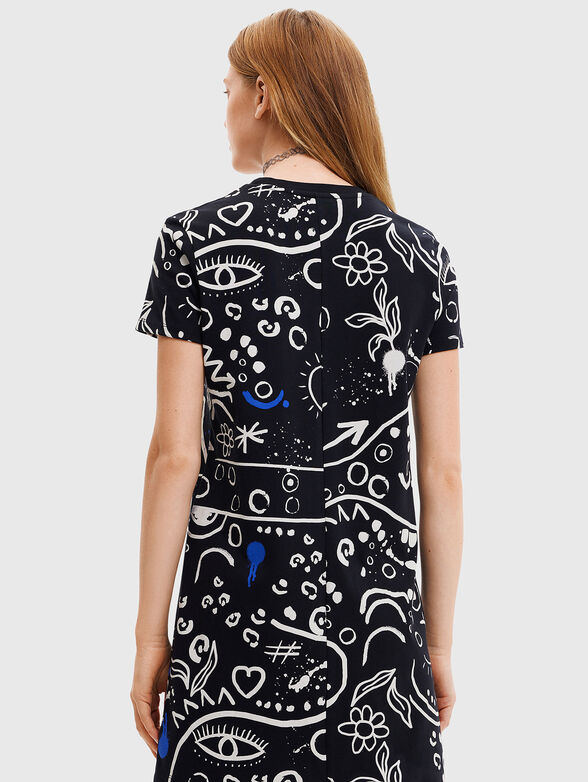 SYMBOLS mini dress with art details - 2