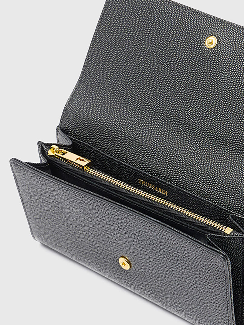 Leather wallet with mini logo - 3