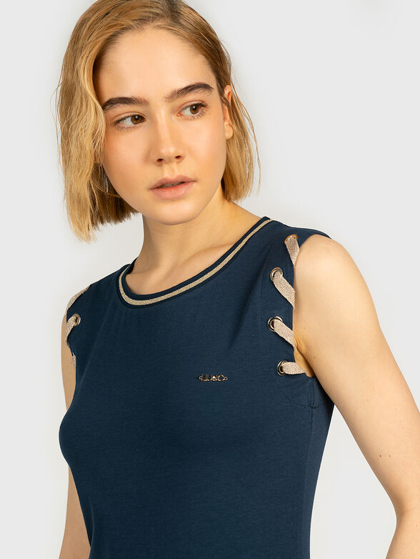 Blue top with logo lettering - 2