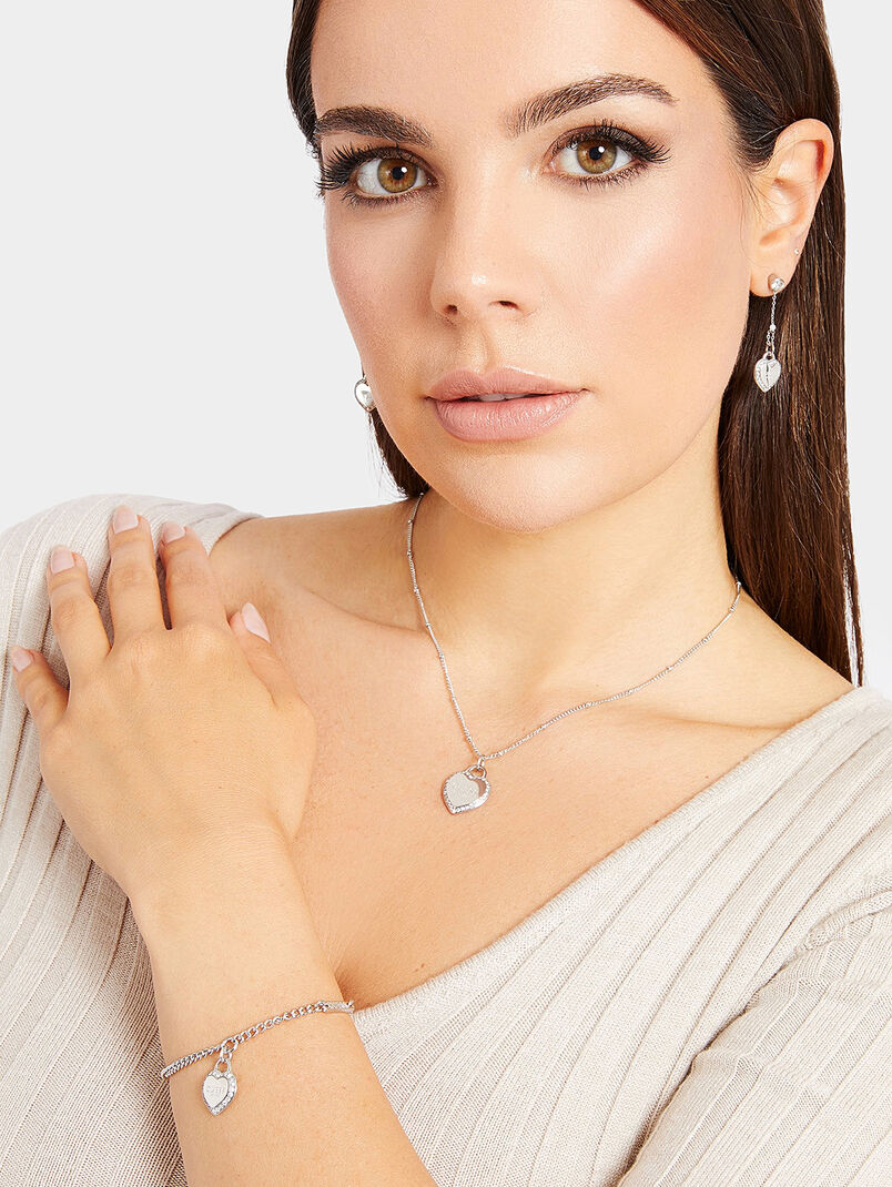 FINE HEART bracelet with logo detail in gold - 3