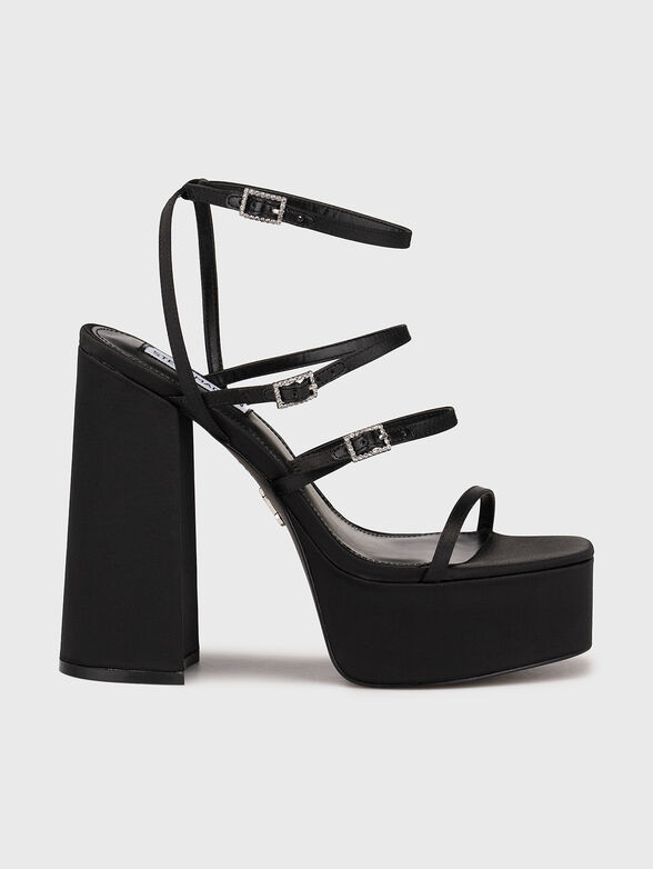 ELEVATOR black sandals with thick heels - 1