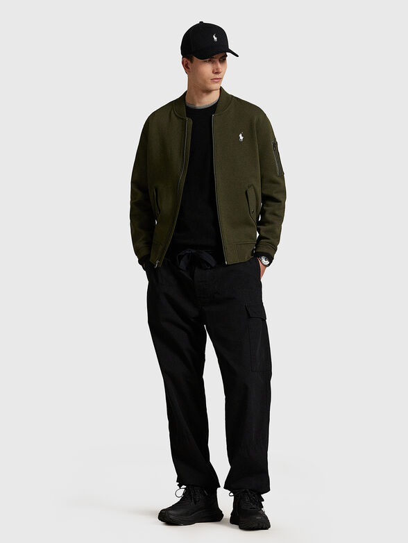 Sweatshirt with zip and logo embroidery - 2