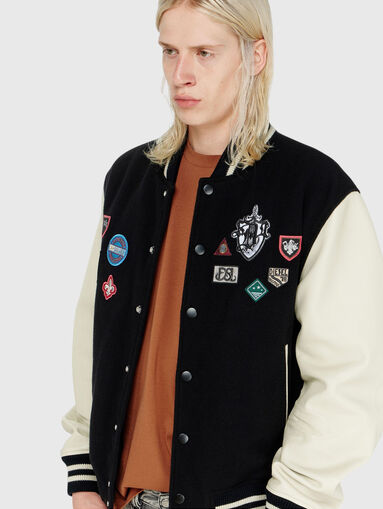 Wool blend bomber jacket - 5