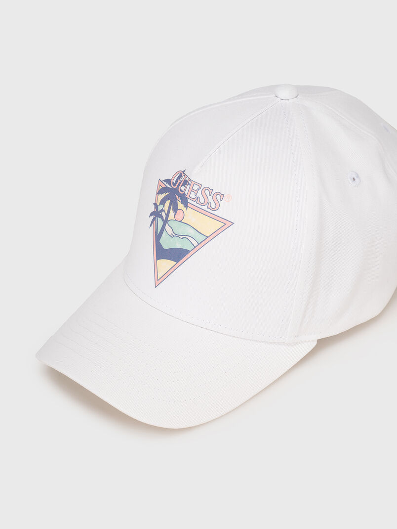 Logo print cap in black  - 3