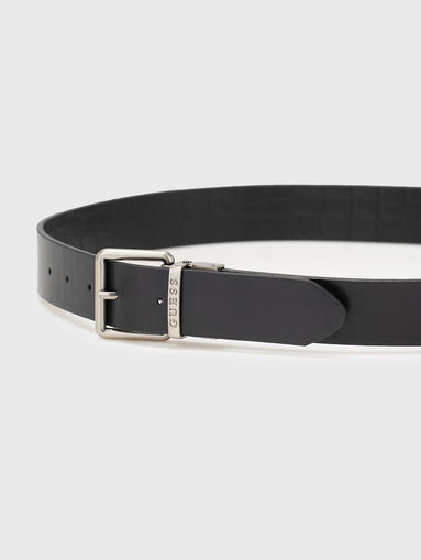 Black leather belt - 4