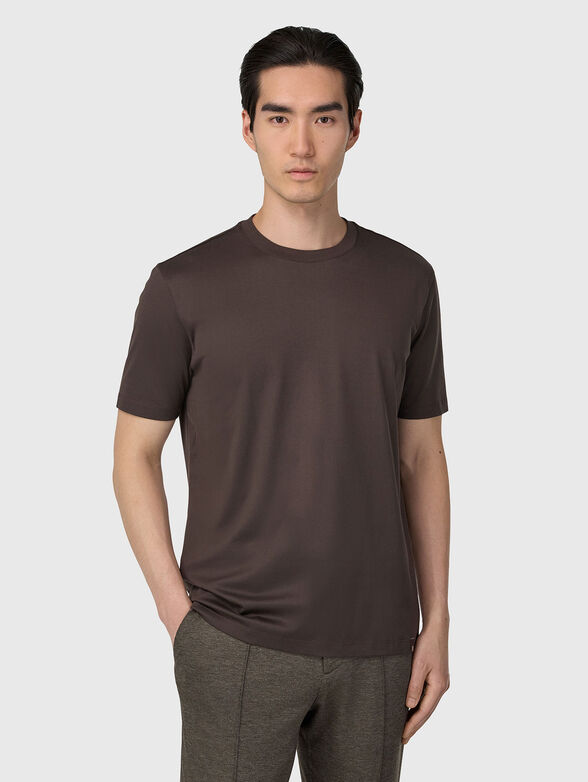 Cotton and silk T-shirt - 1