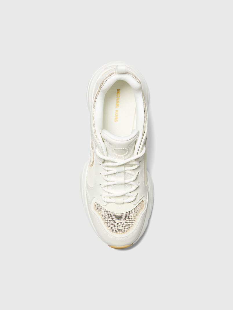 BOWIE leather sneakers with appliqu&eacute;d rhinestones - 3