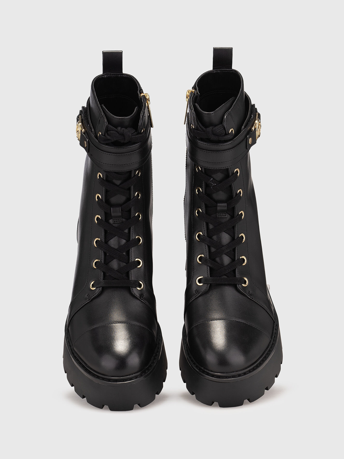 MANDY leather lace up boots brand MICHAEL KORS
