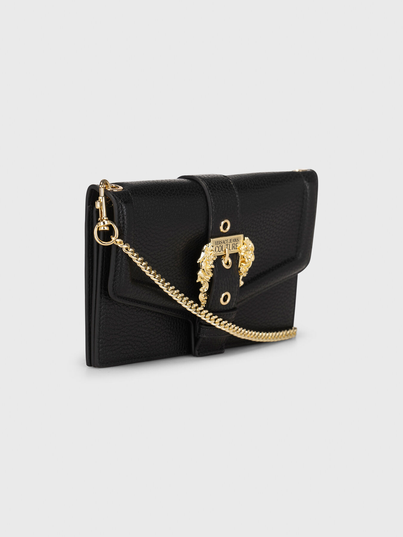 Golden logo-accent crossbody bag brand VERSACE JEANS COUTURE