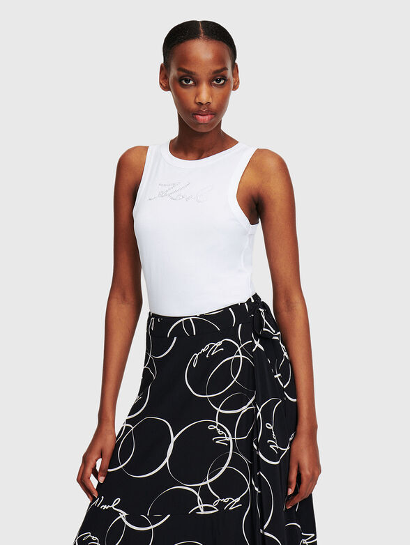 Black top with rhinestone logo - 1