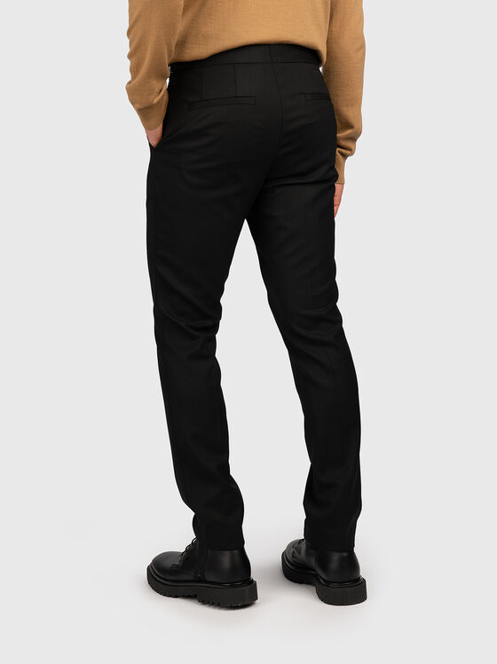 Black wool blend trousers - 2