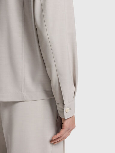 Wool jacket with a double zip - 5