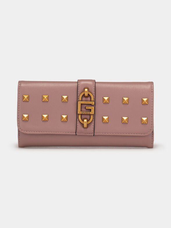 AMANTEA black wallet with metal logo detail - 1