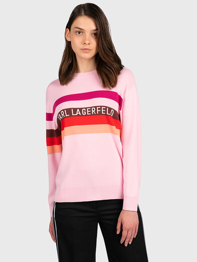 Sweater with logo inscription - 1
