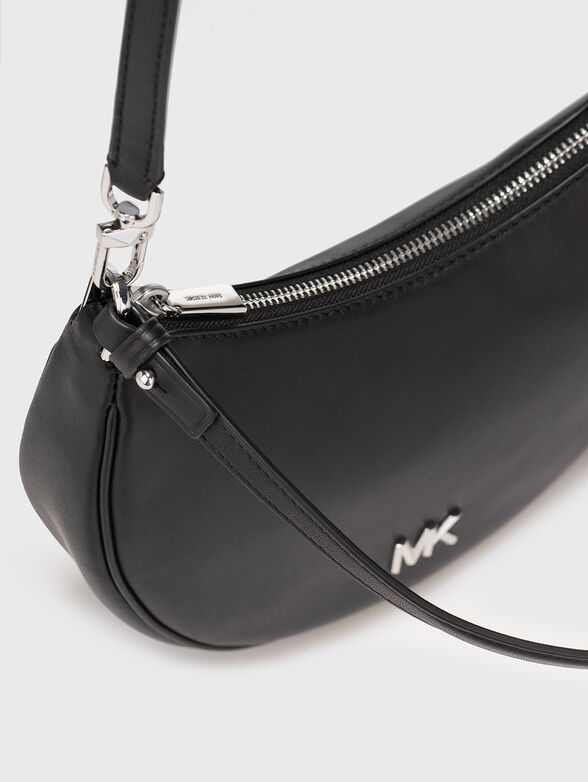 Crossbody bag in leather with logo - 5