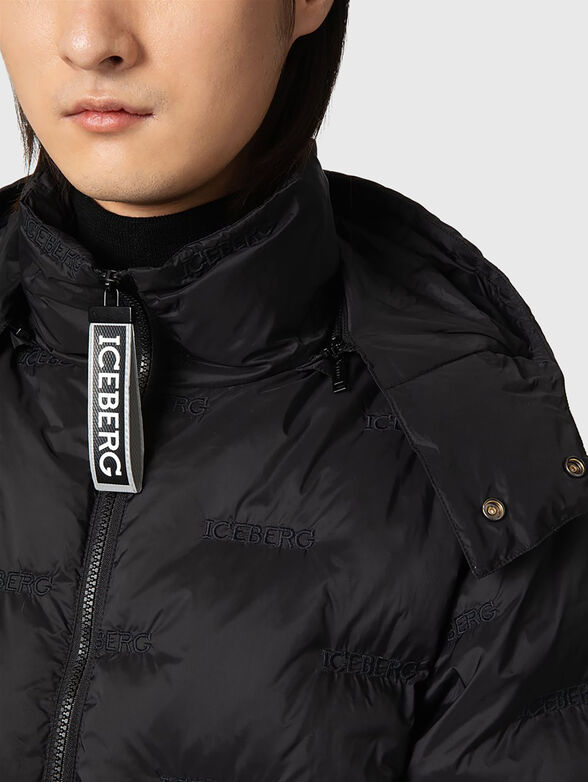 Quilted jacket with logo motifs  - 4