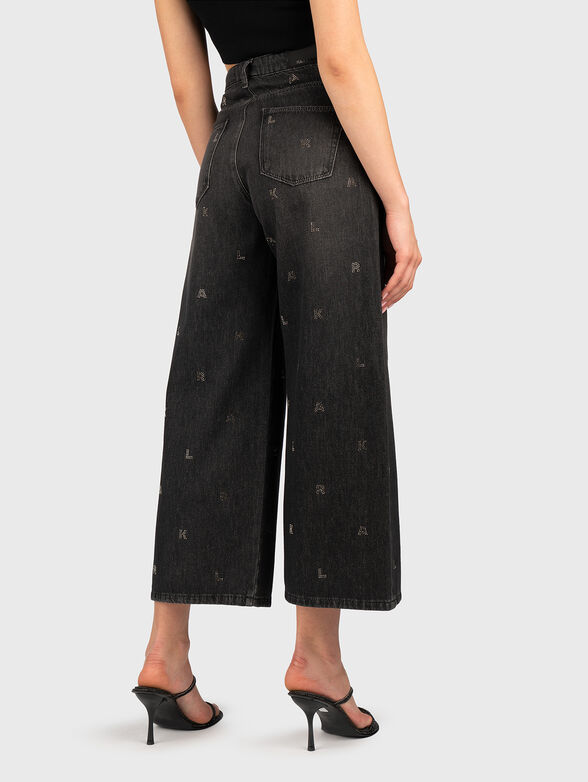 Jeans with wide legs and rhinestones - 2