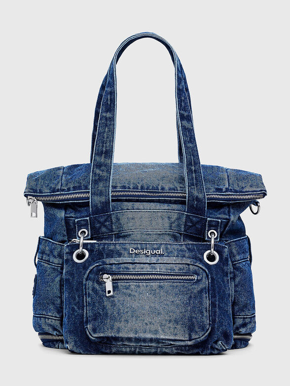 Multifunctional denim backpack - 1