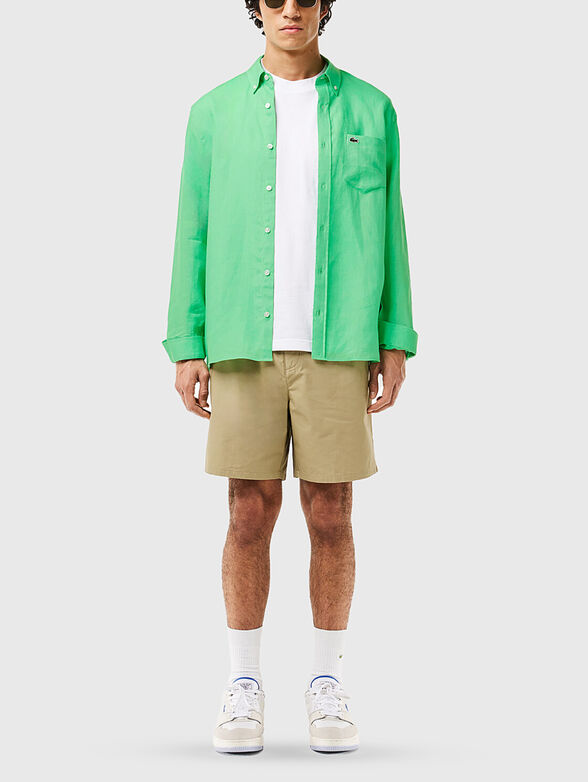 Navy blue linen shirt​ - 2