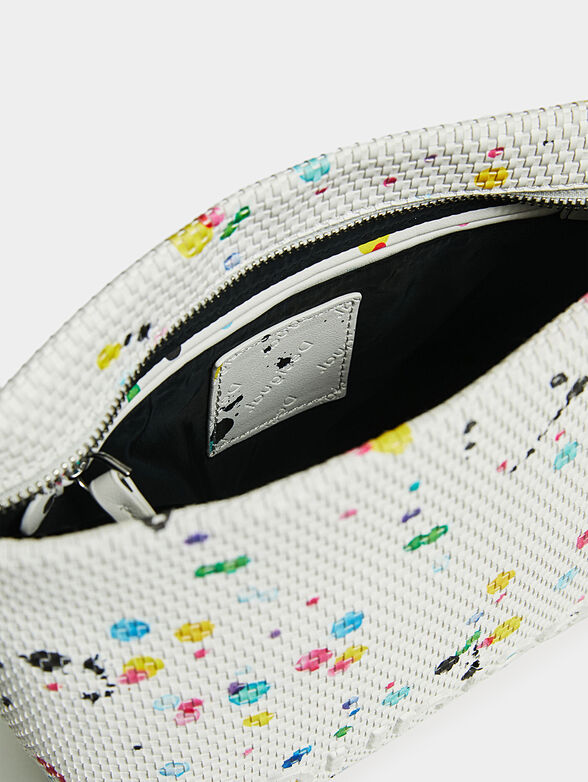 Crossbody bag with colorful paint splatter - 6