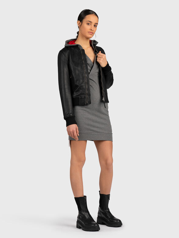 Cotton dress with a hood - 6