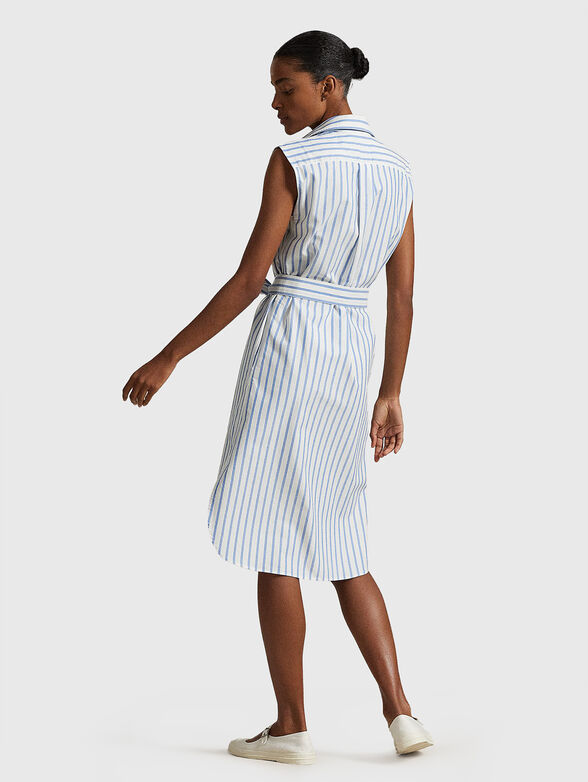Striped shirt dress with belt - 2