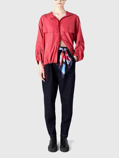 Dark blue jeans with high waist  - 5