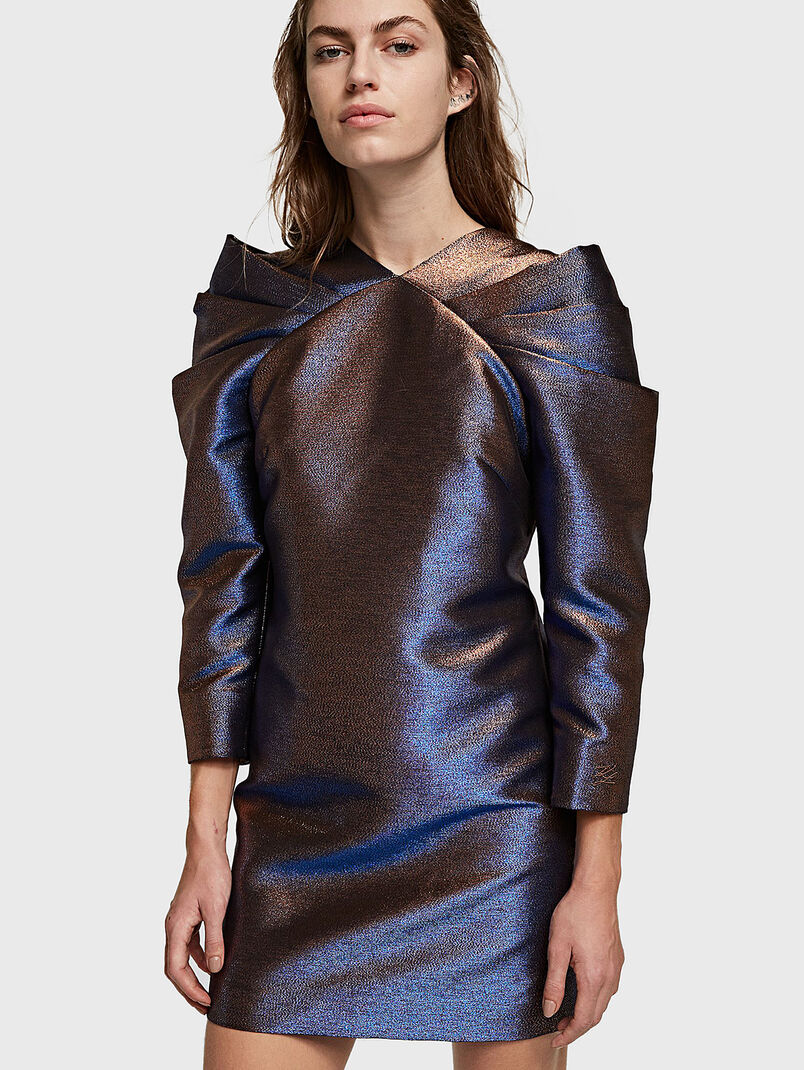 Mini dress with iridiscent effect - 3