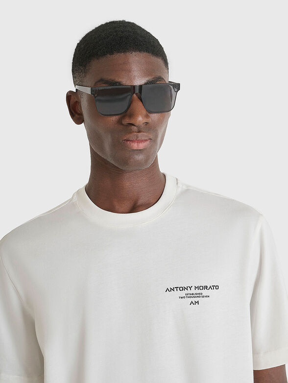 Cotton T-shirt with print - 3