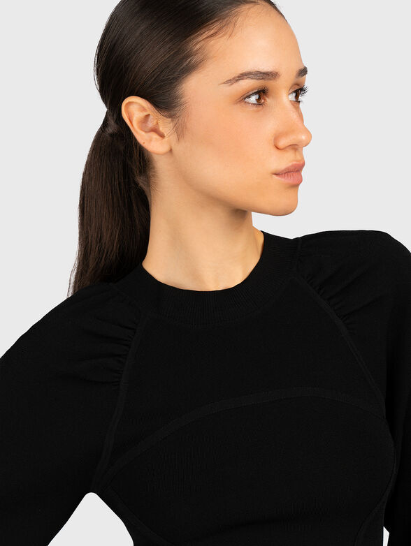 Black viscose blend sweater  - 4