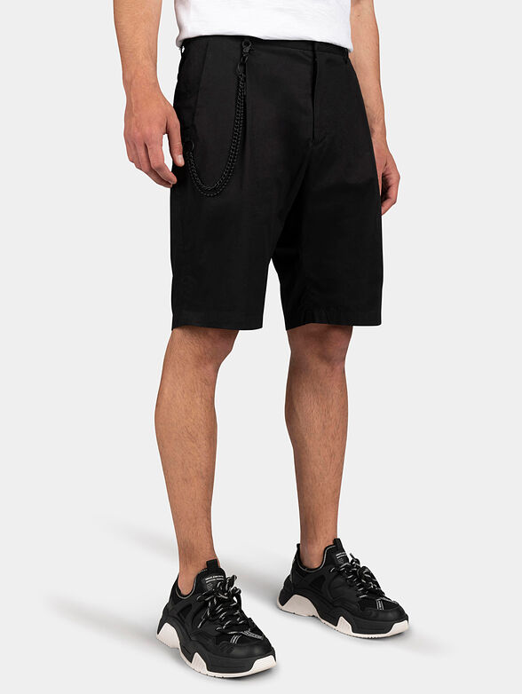 Black shorts with metal detail - 1