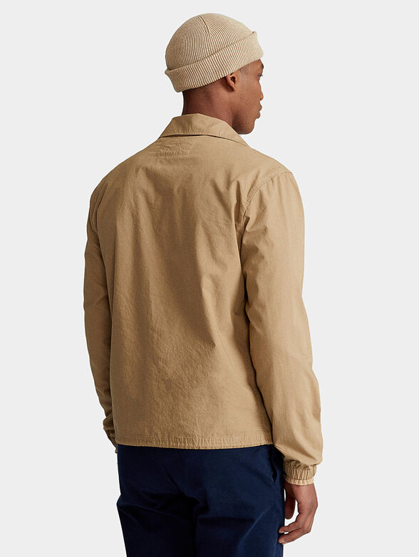 Cotton jacket with embroidered logo - 3