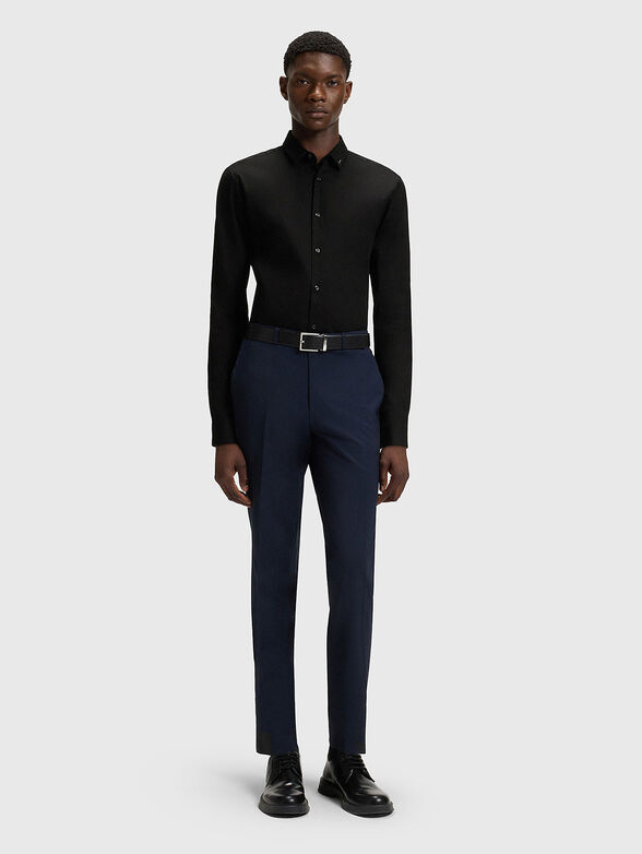 Long sleeved cotton slim shirt - 2