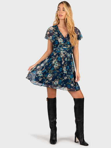 DAHLIA dress with floral print and short sleeves - 3