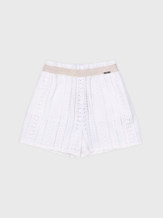 Openwork embroidered shorts - 1