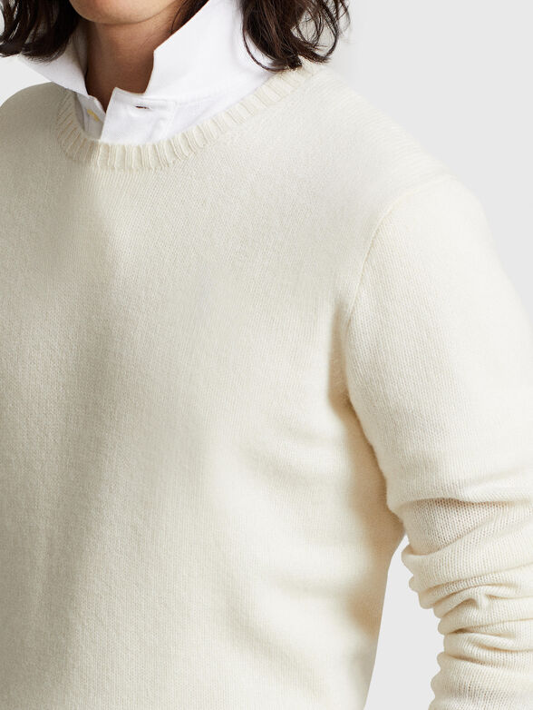 Cashmere sweater in ecru  - 4