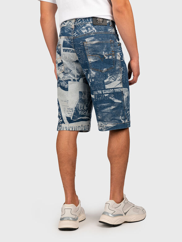 Denim shorts with print - 1